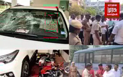 தாக்கப்பட்ட திருச்சி சிவா வீடு... நேரு காரணமா?!!