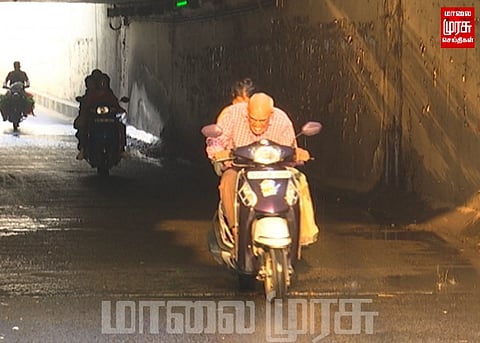 சென்னை சைதாப்பேட்டை சுரங்கபாதைக்குள் மழை பெய்கிறதா?