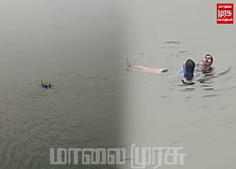 கோதாவரி நதியில் குதித்து தற்கொலைக்கு முயன்ற பெண்ணால் பரபரப்பு...