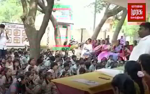 ரொம்ப ஸ்ட்ரிக்ட்...புள்ளிங்கோ ஸ்டைலில் பள்ளிக்கு வந்த மாணவர்...சிகை அலங்காரம் செய்த ஆசிரியர்!