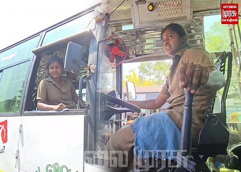 கோவையில் அசால்டாக கலக்கும் முதல் லேடி பஸ் டிரைவர்...