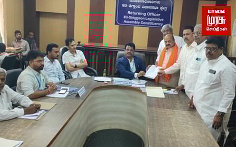 கர்நாடக முதலமைச்சர் பசவராஜ் பொம்மை வேட்பு மனு தாக்கல்...!