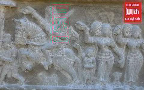 மண்ணில் புதைந்த புடைப்பு சிற்பங்கள்... மலை அடிவார பகுதியில் கண்டெடுப்பு...!!!