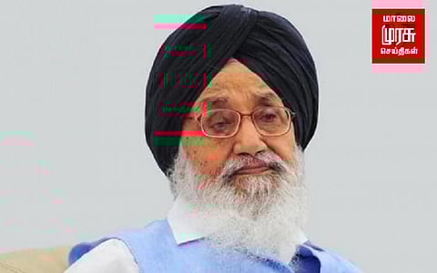 பஞ்சாப் முன்னாள் முதலமைச்சர் மறைவு...இரங்கல் தெரிவித்த தமிழ்நாடு முதலமைச்சர்...!
