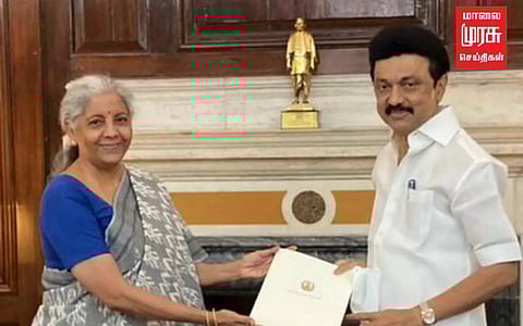 முதலமைச்சர் மு.க.ஸ்டாலின் நிர்மலா சீதாராமனுடன் திடீர் சந்திப்பு...!!!