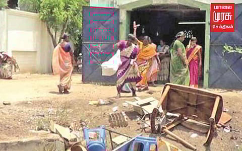 மதுவிற்பனையில் ஈடுபட்ட கடையை சூறையாடிய பெண்கள்...!!