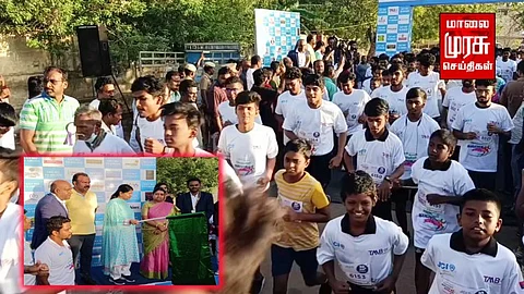 தூத்துக்குடியில் போதை விழிப்புணர்வு மாரத்தான்..! - எம்.பி. கனிமொழி துவக்கி வைத்தார்.