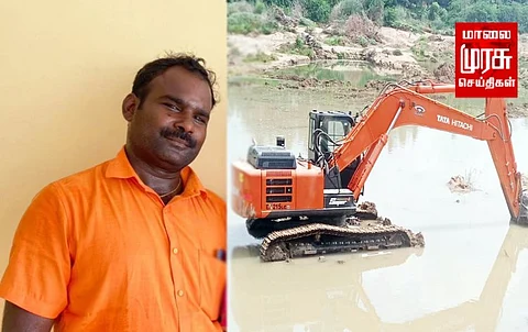 கரூரில் காவிரி ஆற்றில் கதவணை கட்டுமான பணியின்போது ஒருவர் பலி...!