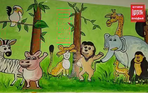 மாணவ - மாணவிகளின் அழகோவிய கண்காட்சிக்கு மிகுந்த வரவேற்பு....!!!