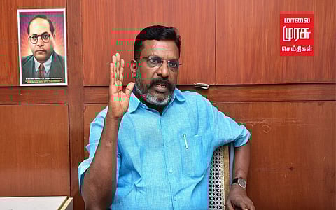 " கருத்தியல் முரண்கள் இருந்தாலும்,... பாஜகவுக்கு எதிரான இயக்கங்கள் ஒன்றிணைய வேண்டும்..!" - திருமாவளவன்.