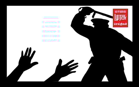 போலீசாருடன் மல்லுக்கட்டிய மாற்றுத்திறனாளி ...! காவல்நிலைய பாத்ரூமில் வழுக்கி விழுந்து,.. கால் முறிந்து பரிதாபம்....!