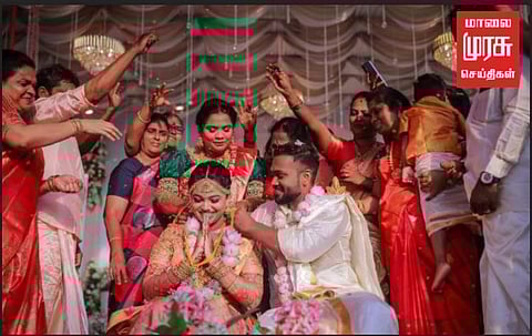 கோலாகலமாக நடைபெற்ற யூடியூப் பிரபலம் - இயக்குநர் விஜயின் திருமணம்!!!!