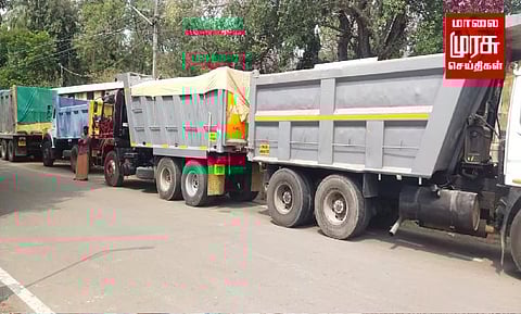 தொடரும் கனிம வளக்கடத்தல்...! நெல்லையில் 11 கனரக லாரிகள் பறிமுதல்..!