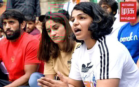 "போராட்டம் வாபஸ் என்ற தகவலில் உண்மையில்லை" சாக்ஷி மாலிக்!