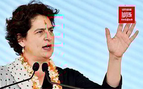 "220 மாத ஆட்சியில் பாஜக 225 ஊழல்களை செய்துள்ளது" - பிரியங்கா காந்தி .