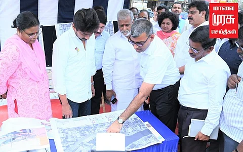 புதிய நடை மேம்பாலம் அமைக்கும் பணி; அமைச்சர் உதயநிதி ஆய்வு!