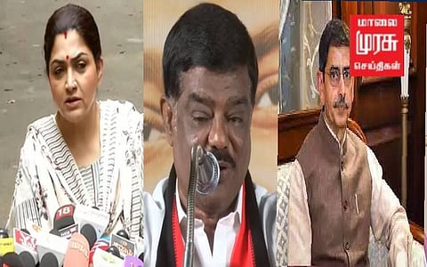 ஆளுநரின் தாய் மற்றும் நடிகை குஷ்பூ குறித்து அவதூறு பேச்சு...! திமுக நிர்வாகி சிவாஜி கிருஷ்ணமூர்த்தி கைது..!