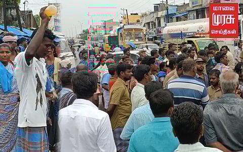 பெட்ரோல் கேனுடன் மறியலில் ஈடுபட்ட தூய்மை பணியாளர்கள்!