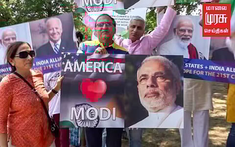 பிரதமரை வரவேற்க அமெரிக்காவில் பிரமாண்ட பேரணி!