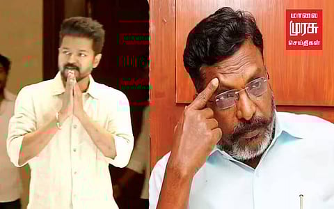 ” நடிகர்கள் அரசியலுக்கு வருவது சாபக்கேடு”  - திருமாவளவன் சாடல்.