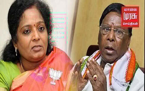 "தமிழிசை செளந்தரராஜன் சர்வாதிகாரி போல செயல்பட்டு வருகிறார் " - புதுச்சேரி முன்னாள் முதலமைச்சர் நாராயணசாமி.