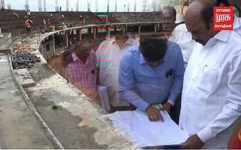 மதுரையில் புதிய ஜல்லிக்கட்டு மைதானம்...அமைச்சர் எ.வ.வேலு ஆய்வு!