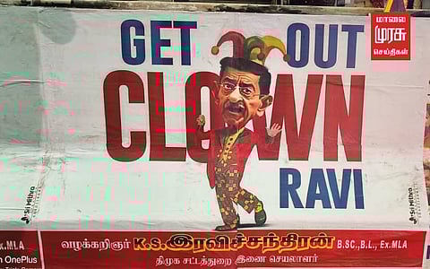 ஆளுநரை விமர்சித்து சென்னையில் ஒட்டப்பட்டுள்ள போஸ்டர்!!