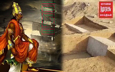 அகழாய்வில் கிடைத்த 21 அடி தூண்...  இராஜேந்திர சோழனின் அரண்மனையா?