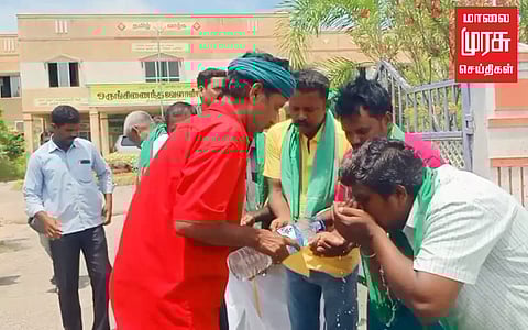 மக்கள் பணத்தை கீரை போல கடைந்துண்ணும் அதிகாரிகள்; காரித் துப்பி எதிர்ப்பு தெரிவித்த விவசாயிகள்!