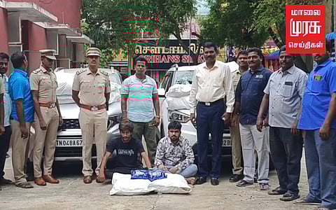 சொகுசு கார்களில் குட்கா கடத்தி வந்த 2 வட மாநில இளைஞர்கள் கைது!