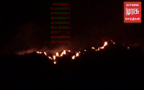 சதுரகிரி மலையில் காட்டு தீயில் சிக்கித் தவித்த பக்தர்கள்!