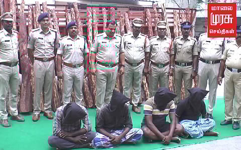 திருப்பதியில் செம்மர கடத்தல்; தமிழ்நாட்டை சேர்ந்த 4 பேர் கைது!