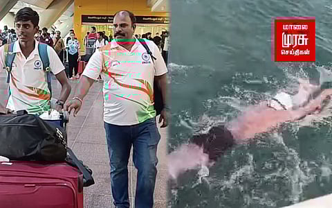 ஆங்கில கால்வாயை நீந்தி கடந்த தமிழ்நாட்டு மாணவன்!