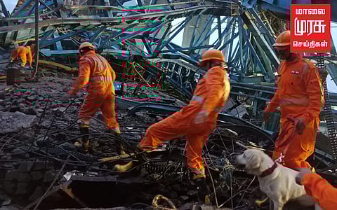 அதிகாலையில் சோகம்... ராட்சத இயந்திரம் விழுந்து 17 பேர் உயிரிழப்பு!!