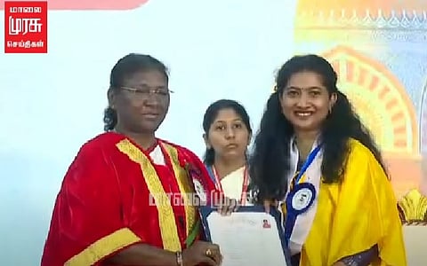 ”6 குடியரசு தலைவர்கள் மாணவர்களாக பயின்றது சென்னை பல்கலைகழகத்திற்கு பெருமை” திரெளபதி முர்மு