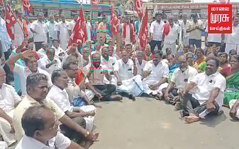 என்.எல்.சி நிர்வாகத்தைக் கண்டித்து மறியல்; 100 பேர் கைது!