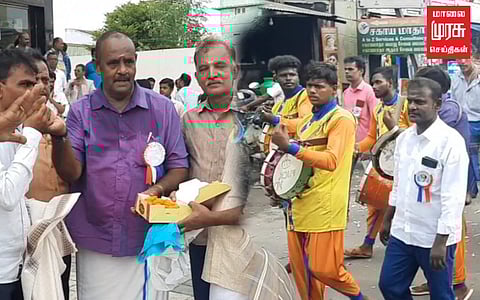 மேள தாளங்கள் முழங்க ரஜினி படத்தை வரவேற்ற ரசிகர்கள்...இனிப்புகள் வழங்கி கொண்டாட்டம்!