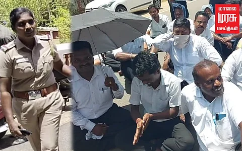 வழக்கறிஞர்கள் போராட்டம்; தூக்க மாத்திரை சாப்பிட்ட பெண் உதவி ஆய்வாளர்!