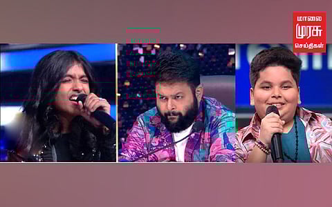 சூப்பர் சிங்கர் ஜூனியர் பாடகர்களின் இதயங்களை கவர்ந்து வரும் தமன் !!