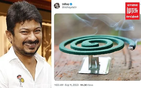 X தளத்தில் கொசுவத்தி ஏற்றிய அமைச்சர் உதயநிதி!!