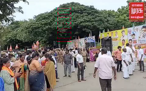 இந்து அறநிலையத் துறை அலுவலகம் முற்றுகை... அண்ணாமலை உட்பட 800 பேர் மீது வழக்குப்பதிவு!!