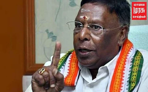 "முதலமைச்சரிடம் ஐந்து புரோக்கர்கள் உள்ளனர்; ஒவ்வொரு கையெழுத்துக்கும் அவருக்கு பங்கு உண்டு ” - நாராயணசாமி