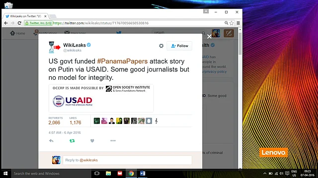 Wiki leaks Twitter accout