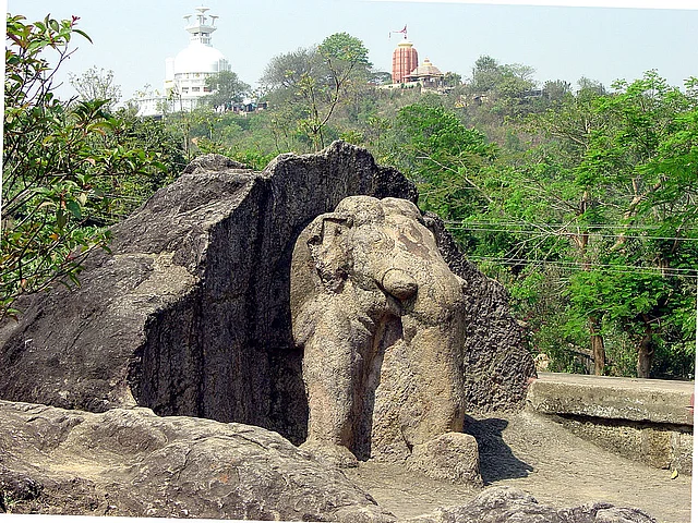 Dhauli rock edict of Ashoka near Bhubaneshwar. Dhauli is located in the
ancient territory of Kalinga which was part of the Mauryan Empire and
part of the important trade routes of the time
Photo credit: WikiMedia Commons.