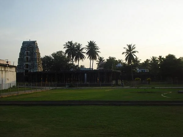 The beautiful temple of Lord Shiva at Draksharama.