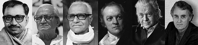 From left to right, Deendayal Upadhyaya, Thengadi, Sheshadri, Blake, Schumacher and Fritjof Capra: Hindutva has a sustained critique of mechanical and Newton’s worldview, which aligns with a long but not dominant Western tradition of the same.