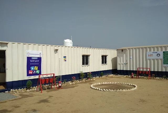 Construction site of the 50 MLD STP in Ramana, Varanasi. 