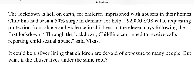 Government Helpline Got 1,457 And Not 92,000 Calls Of Child Abuse And Violence In First 11 Days Of Lockdown. Here’s How PTI Spread Fake News