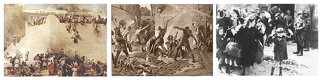 Destruction of Jerusalem Temple, Spanish Inquisition expulsion, Nazi Holocaust: three traumatic events that shaped Jewish historical experience 