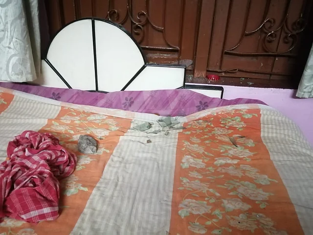 Stones on bed
